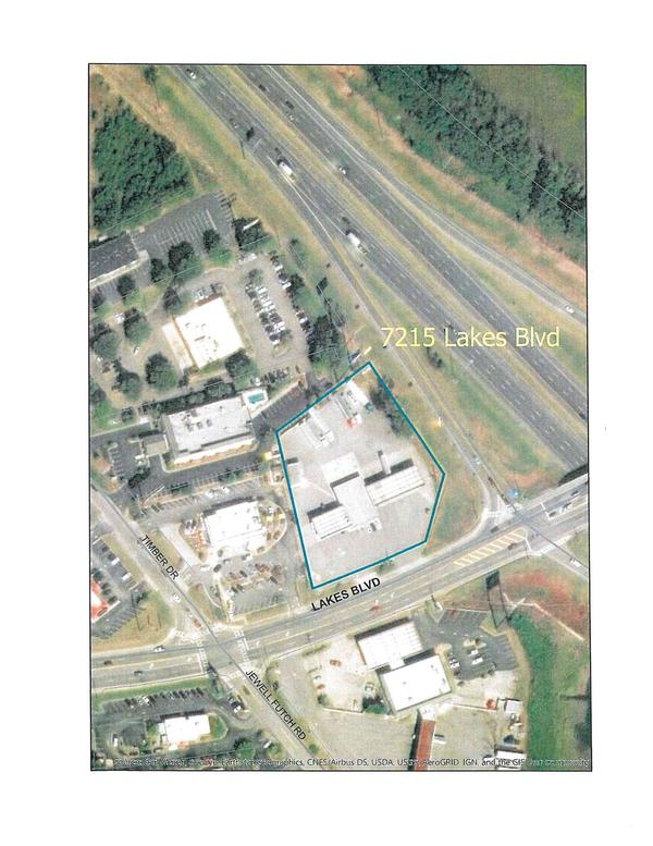 Aerial map, 7215 Lakes Blvd.