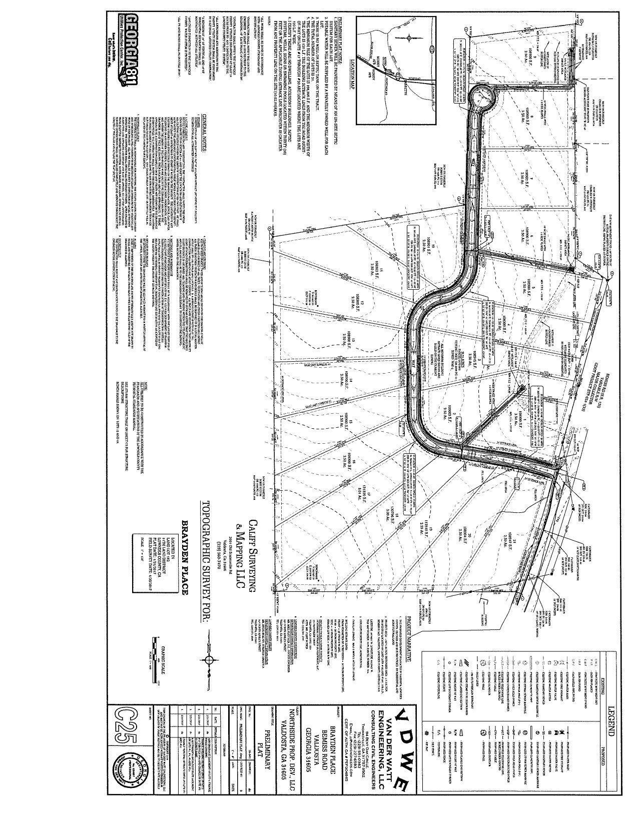 Topographic SURVEY: Brayden Place