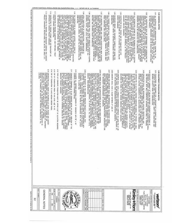 General and equipment notes