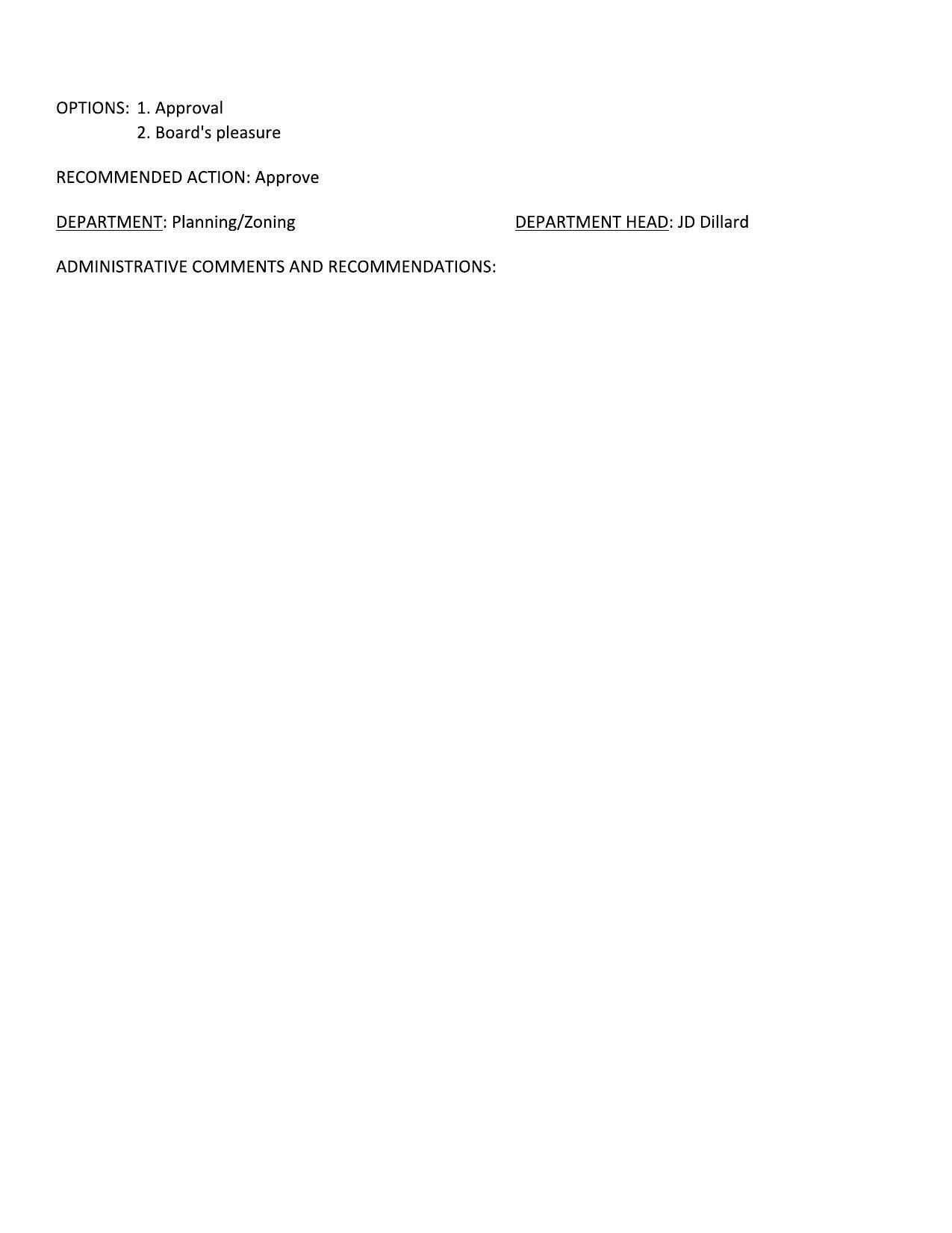 RECOMMENDED ACTION: Approve