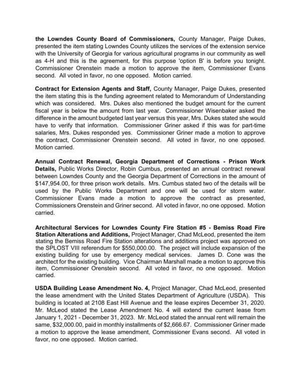 Extension agents, prison work details, Fire Station, USDA lease