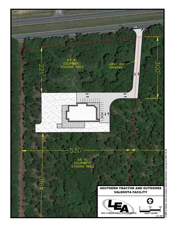 Site plan with measurements