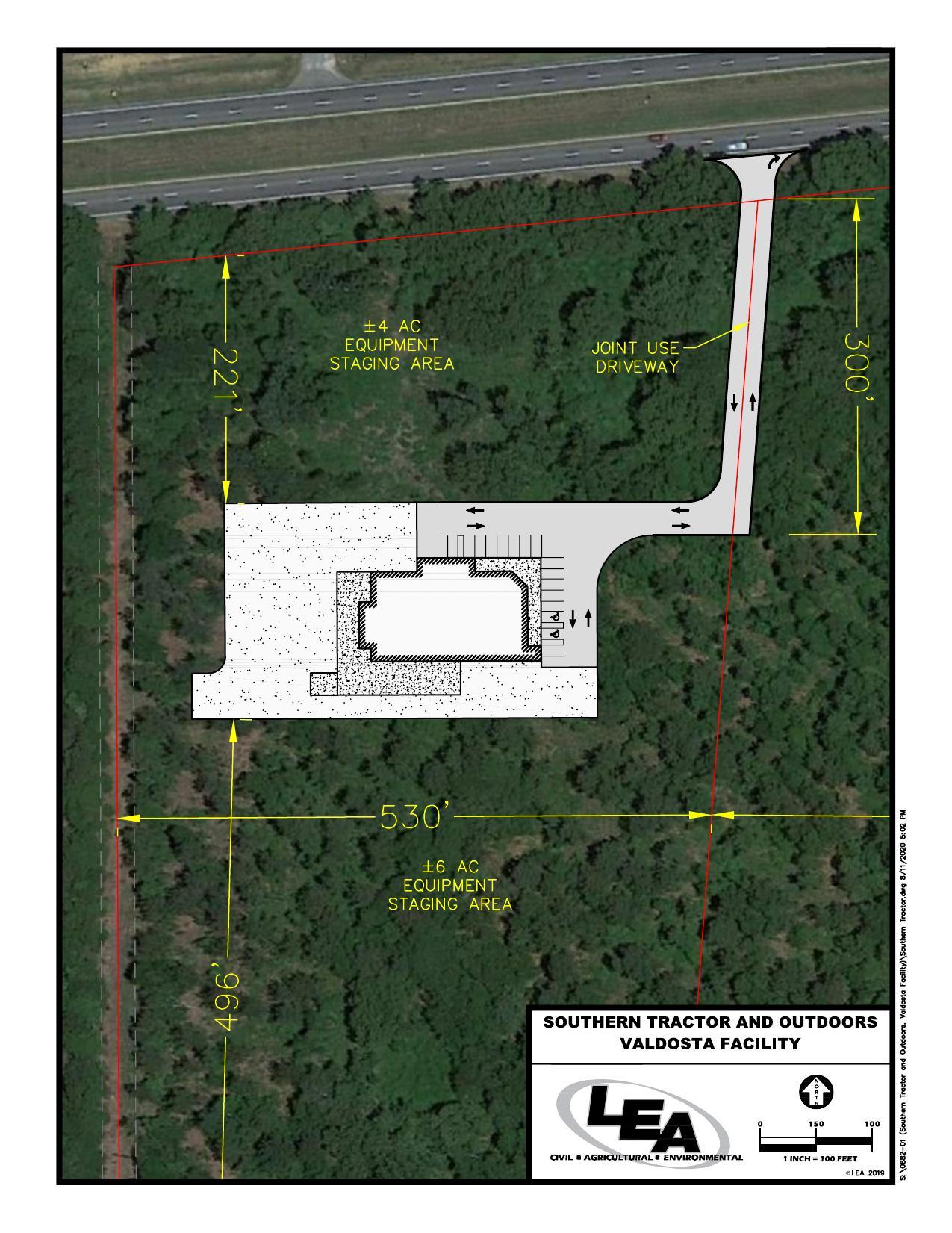 Site plan with measurements