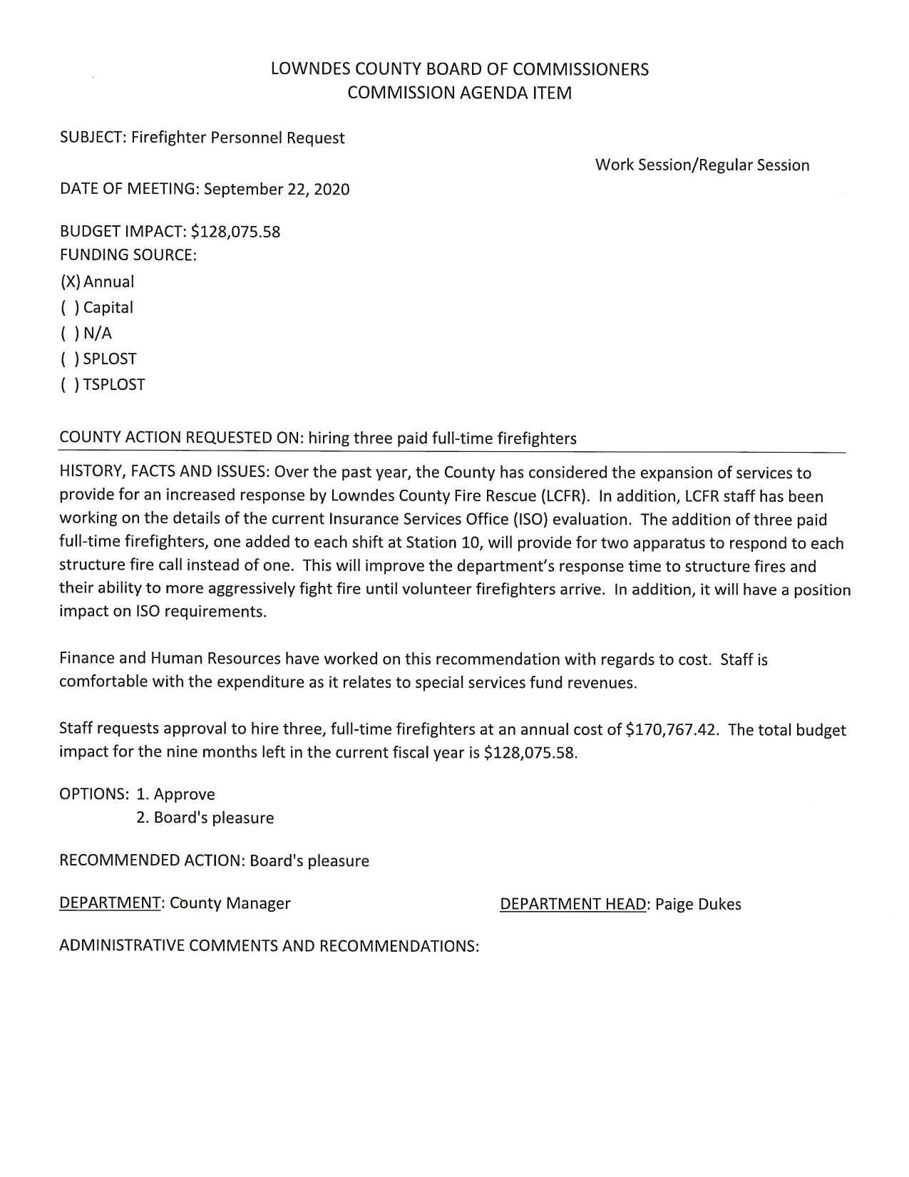 BUDGET IMPACT: $128,075.58