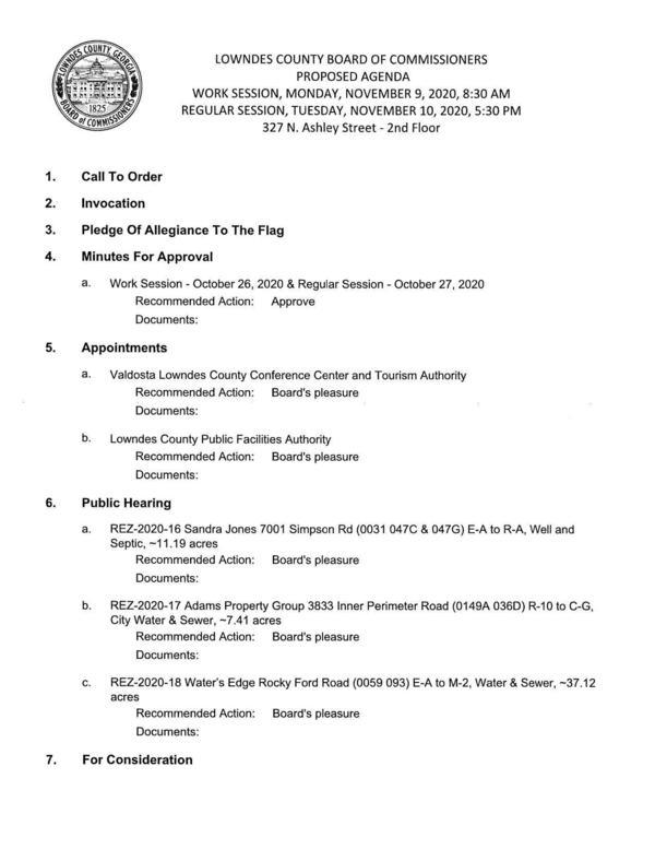 PROPOSED AGENDA