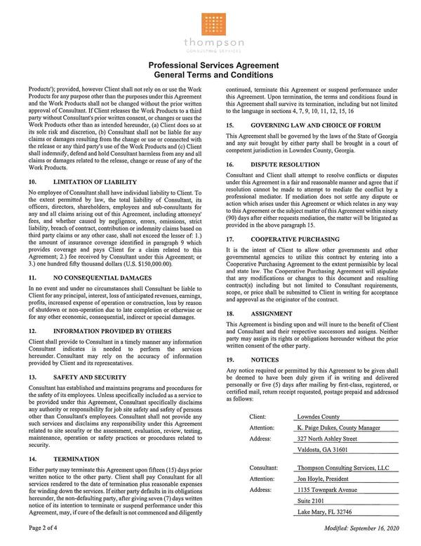 Professional Services Agreement