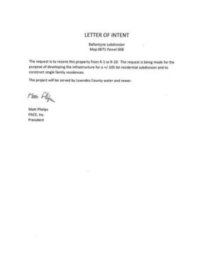 [Letter of Intent from Matt Phelps, PACE, Inc, President]