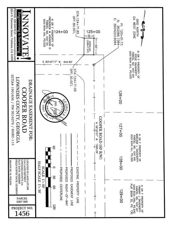 Plat: Drainage Easement for Cooper Road