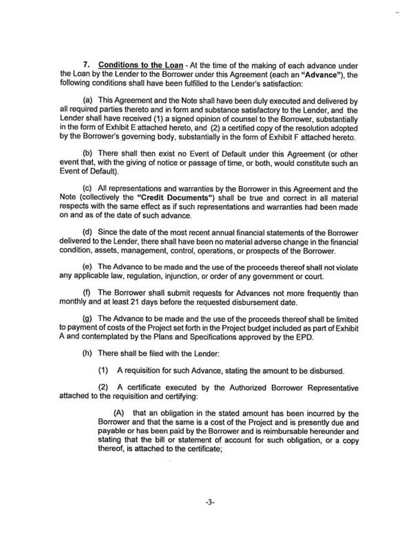 in the form of Exhibit E attached hereto, and (2) a certified copy of the resolution adopted