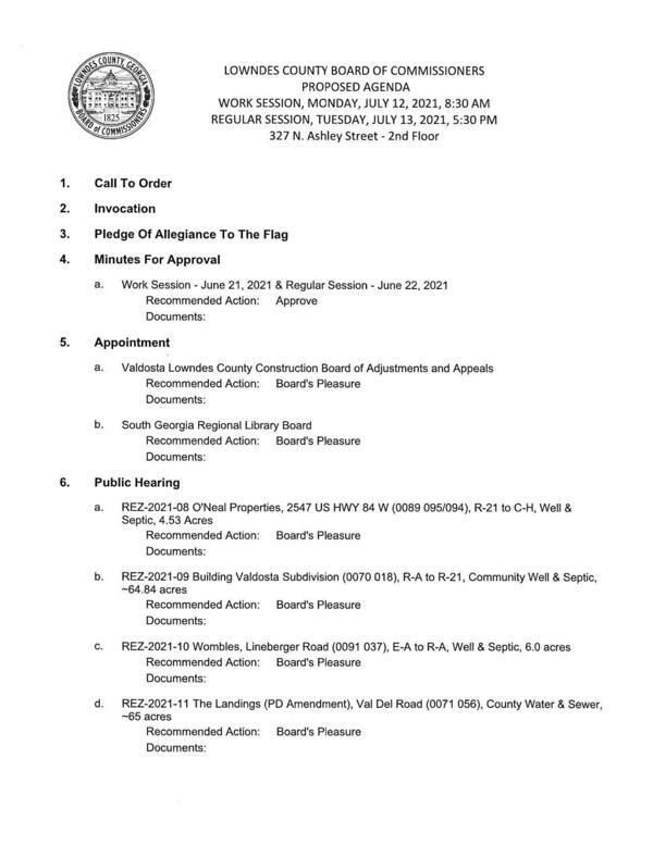 Board Appointments and Public Hearings