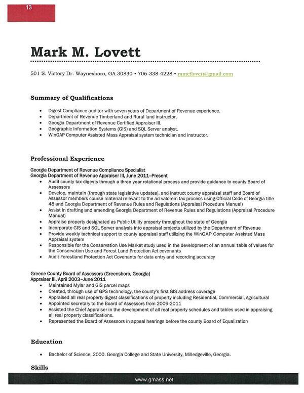 Resume: Mark M. Lovett