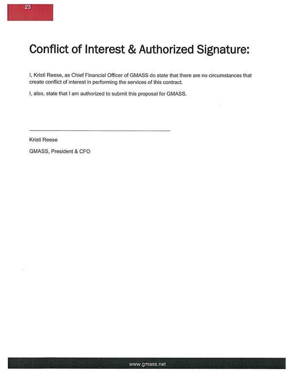 Conflict of Interest & Authorized Signature