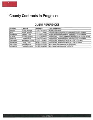 [County Contrcts in Progress]