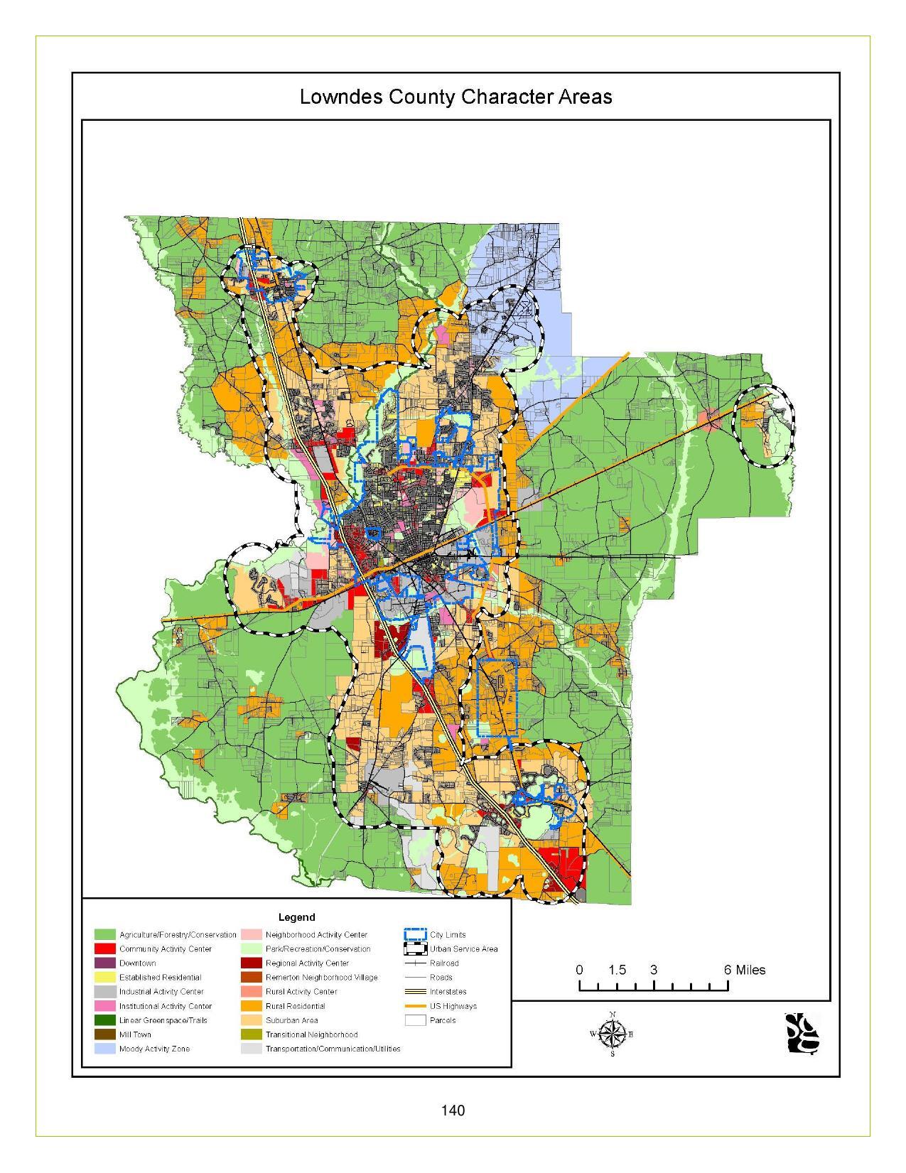 Lowndes County Character Area Map 2016