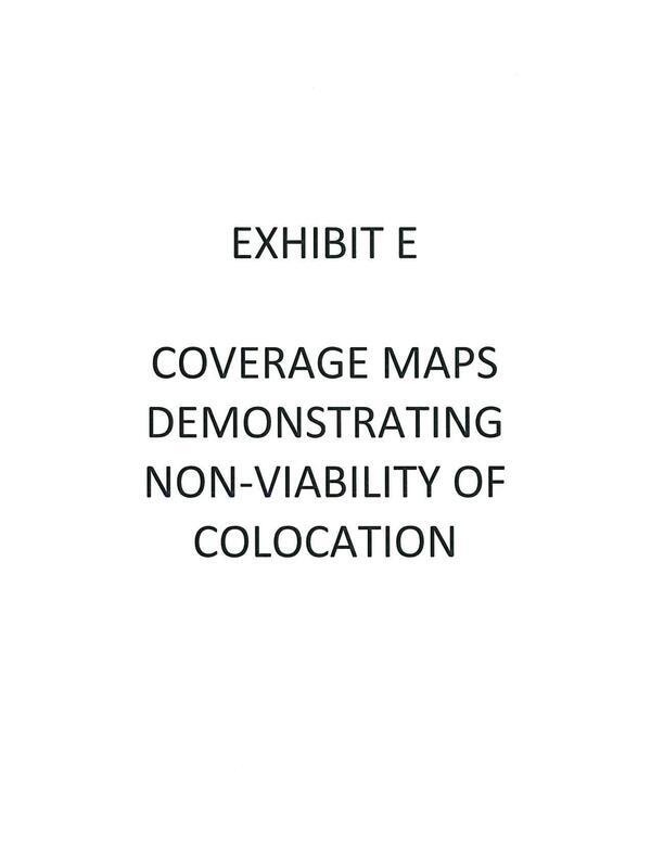 EXHIBIT E: COVERAGE MAPS DEMONSTRATING NON-VIABILITY OF COLOCATION