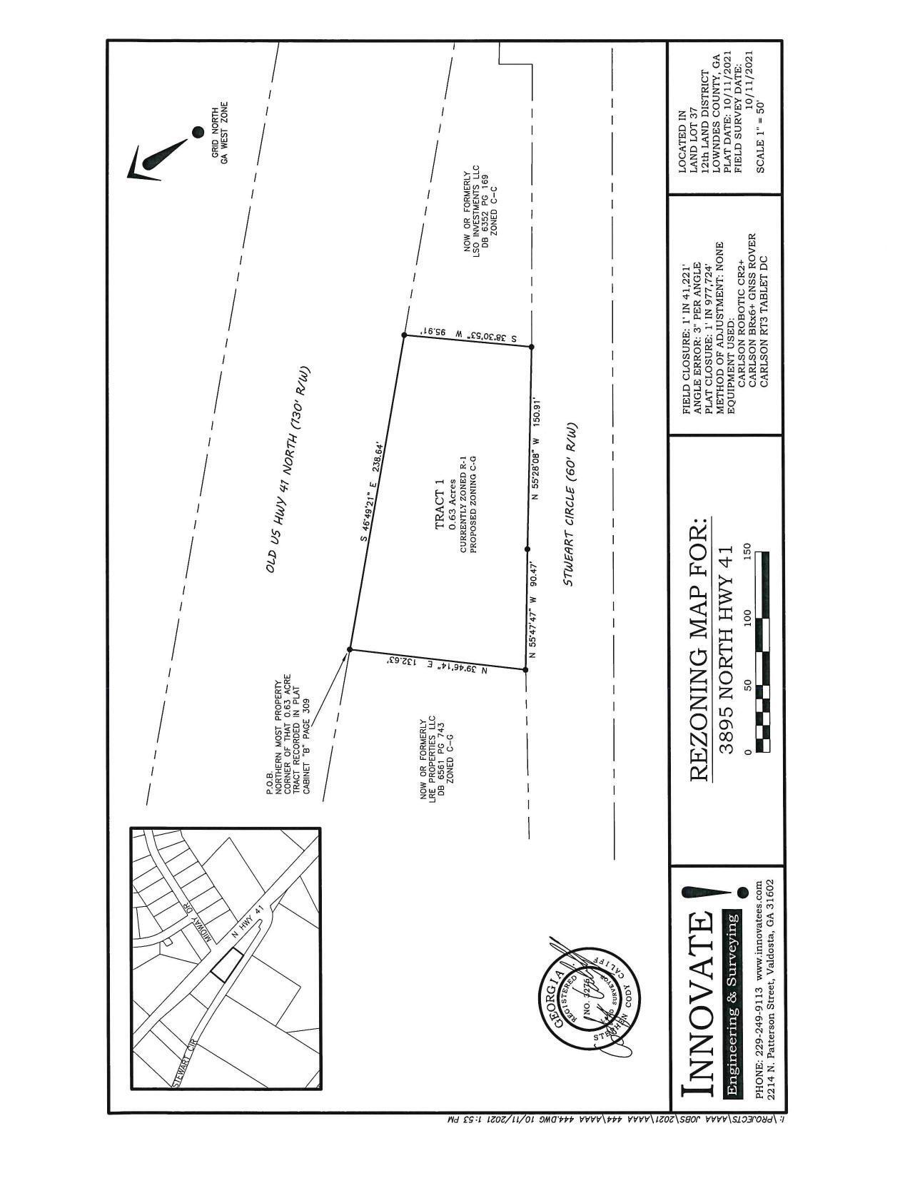 Rezoning Map for 3895 North Hwy 41