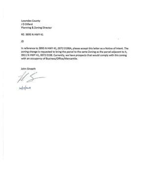 [Notice of Intent from John Sineath]