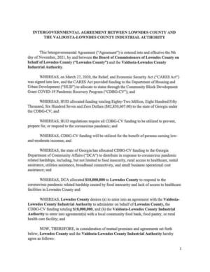 [Intergovernmental Agreement: Lowndes County & VLCIA]