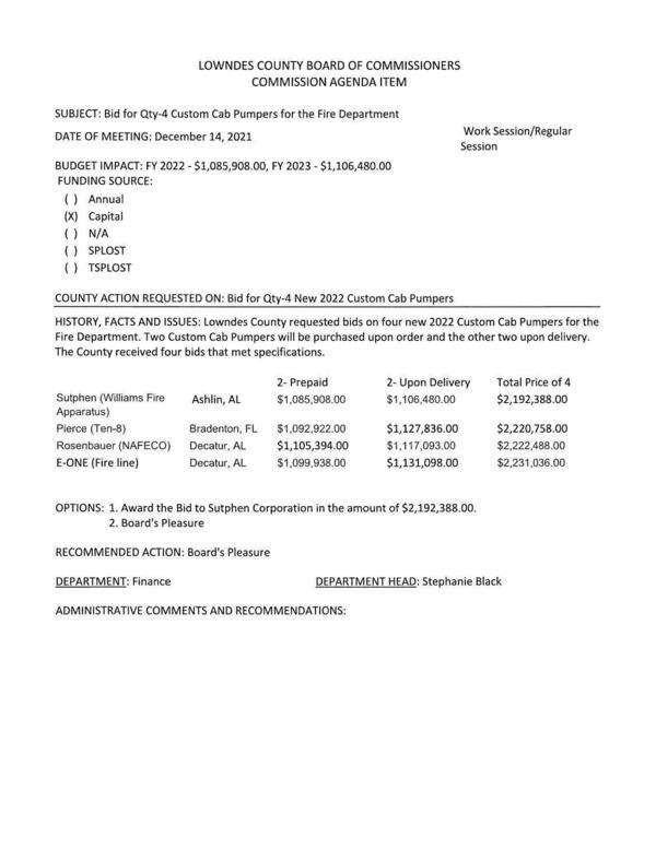 BUDGET IMPACT: FY 2022 - $1,085,908.00, FY 2023 - $1,106,480.00