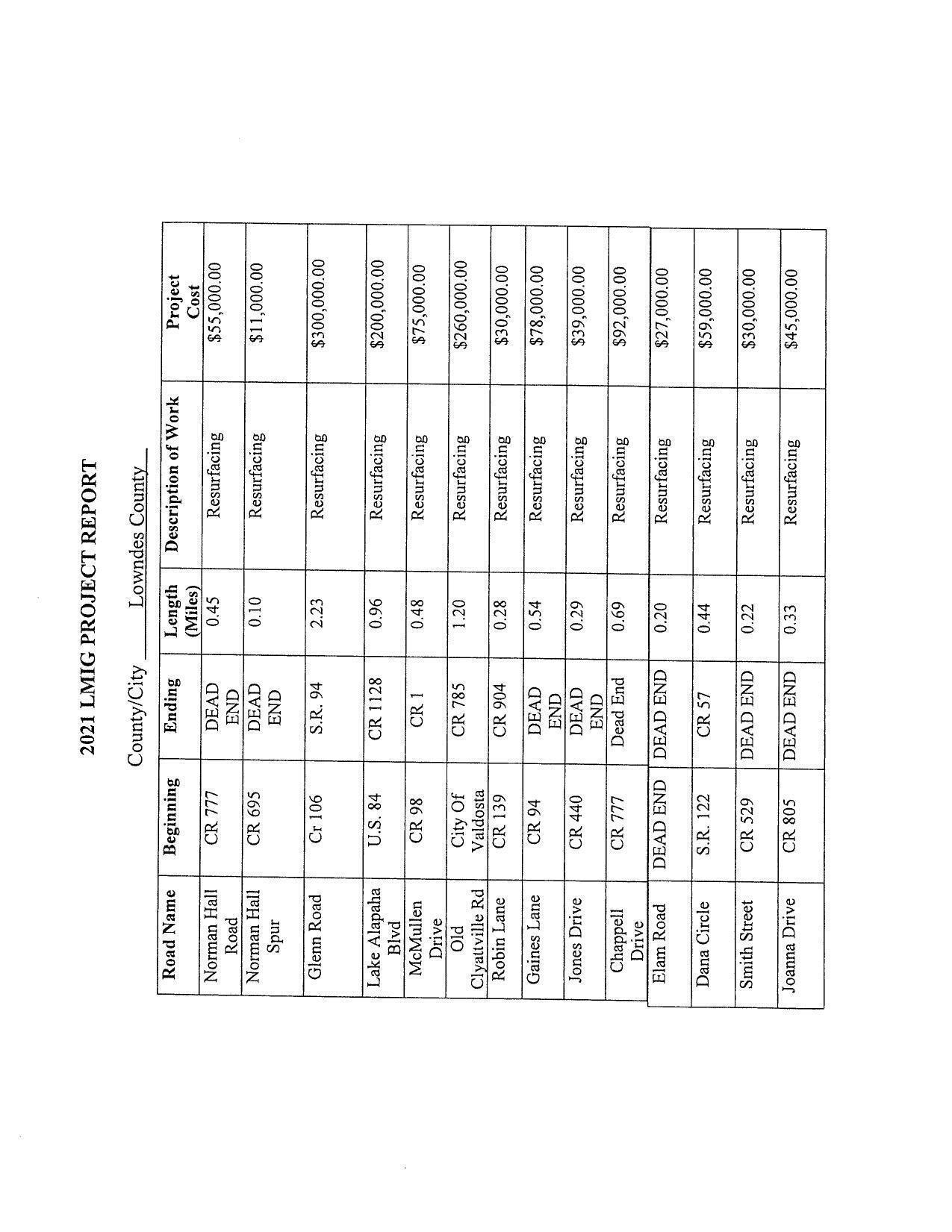 2021 LMIG Project Report