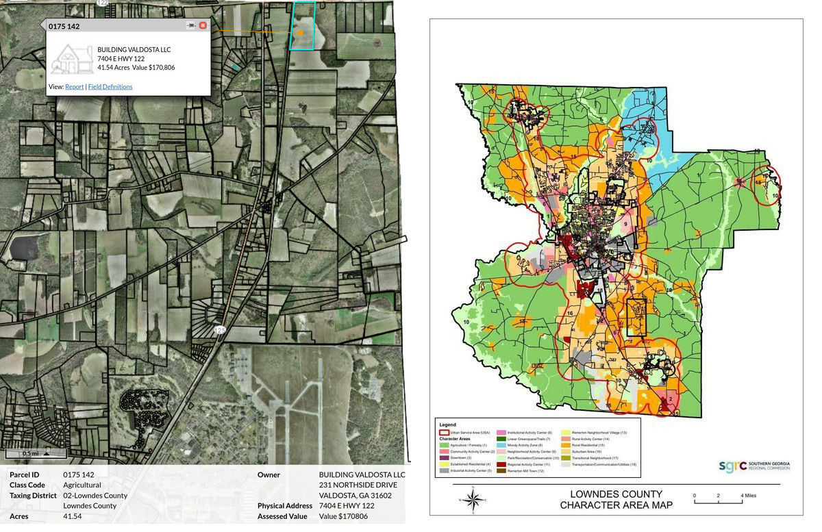 Building Valdosta parcel, Comprehensive Plan with MAZ