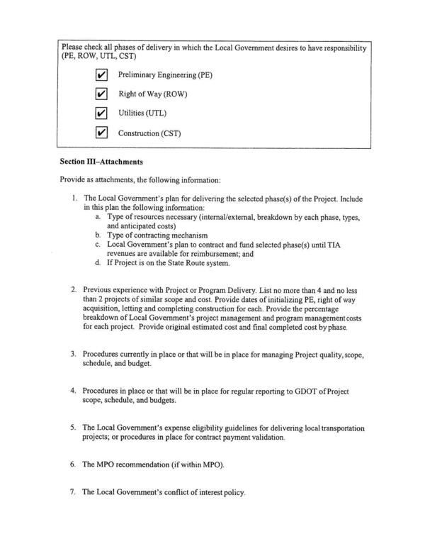 Section III-Attachments