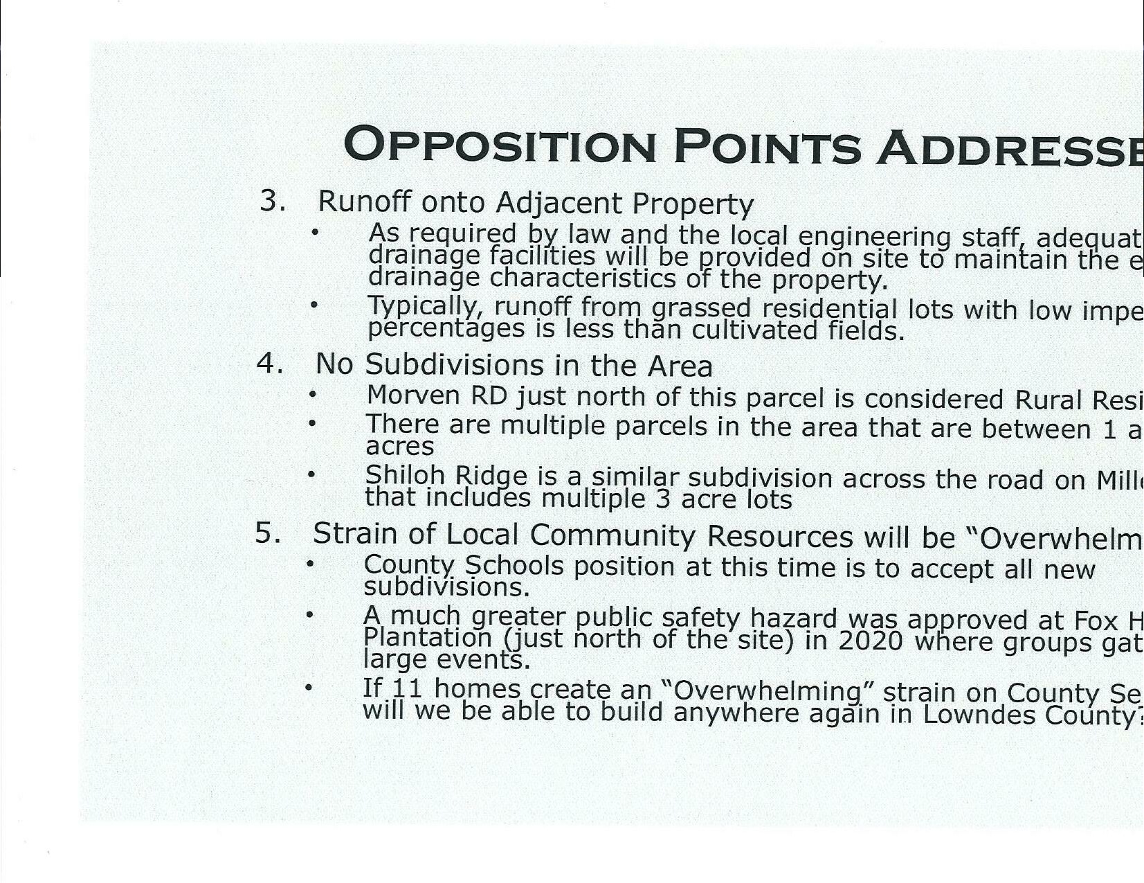 OPPOSITION POINTS ADDRESSED (2 of 3)