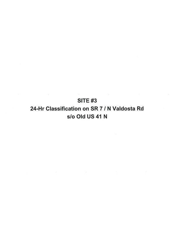 Site #3: 24-Hr Classification on N Valdosta road s/o Old US 41 N