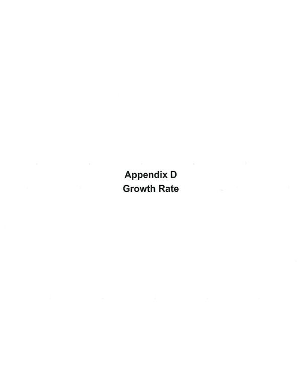 Appendix D: Growth Rate