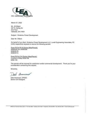 [On behalf of our client, Kinderlou Forest Development LLC, Lovell Engineering Associates, PC]