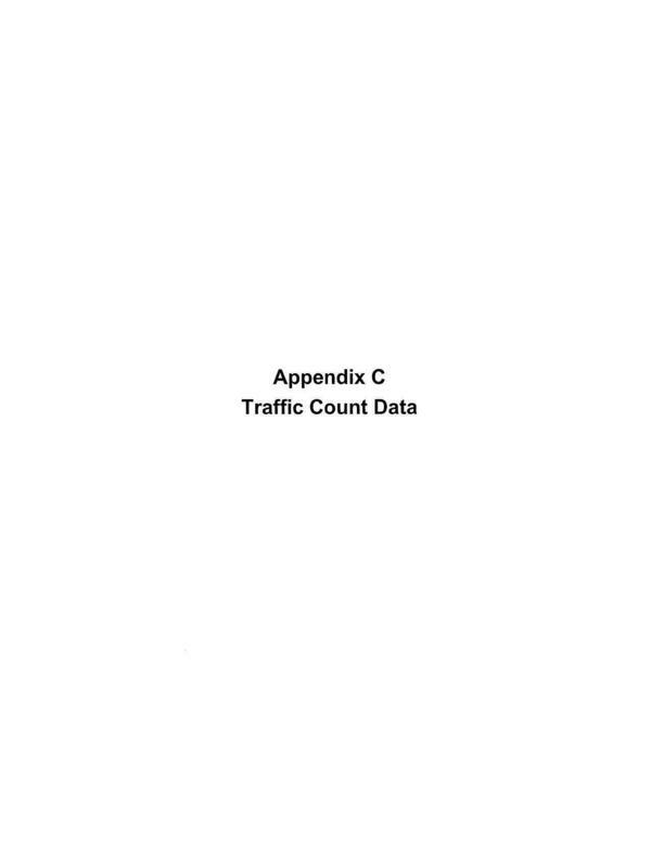 Appendix C: Traffic Count Data