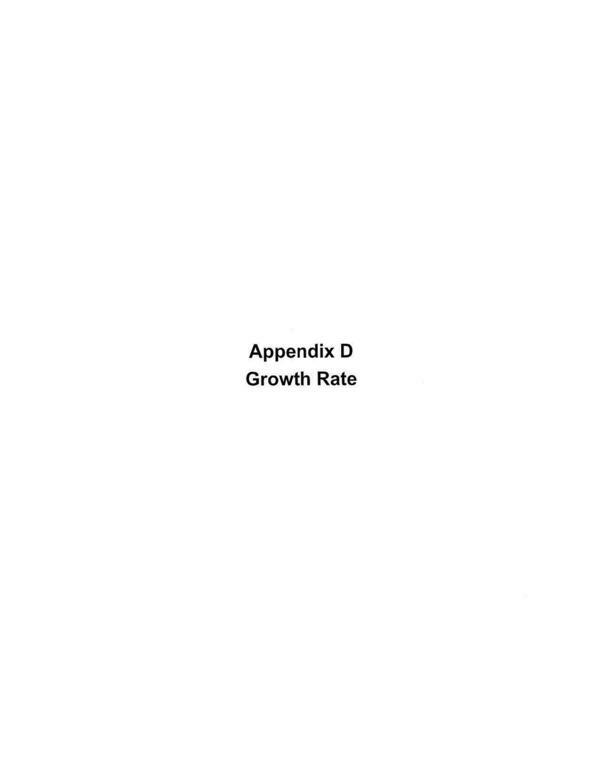 Appendix D: Growth Rate
