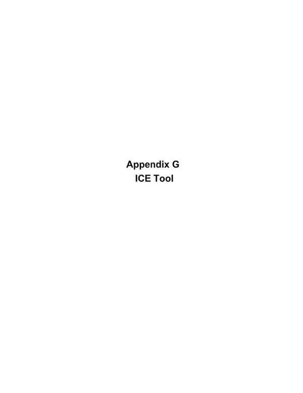 Appendix G: ICE Tool