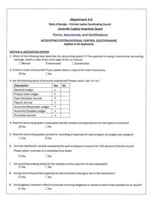 [Accounting Questionnaire]