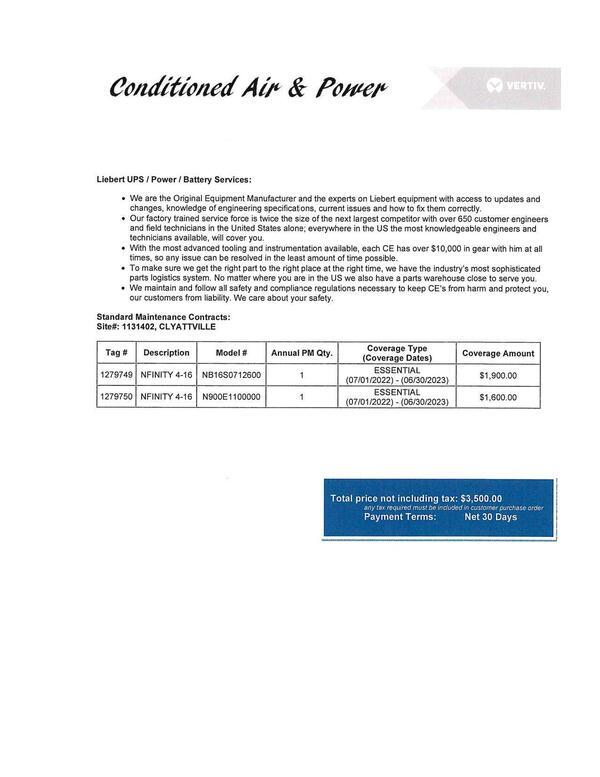 Clyattville, Conditioned Air & Power