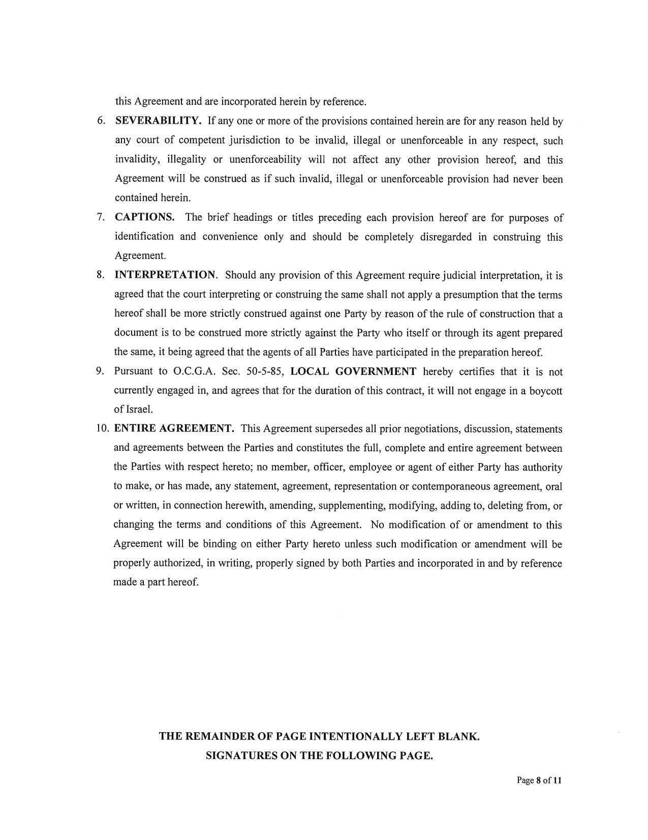 this Agreement and are incorporated herein by reference.