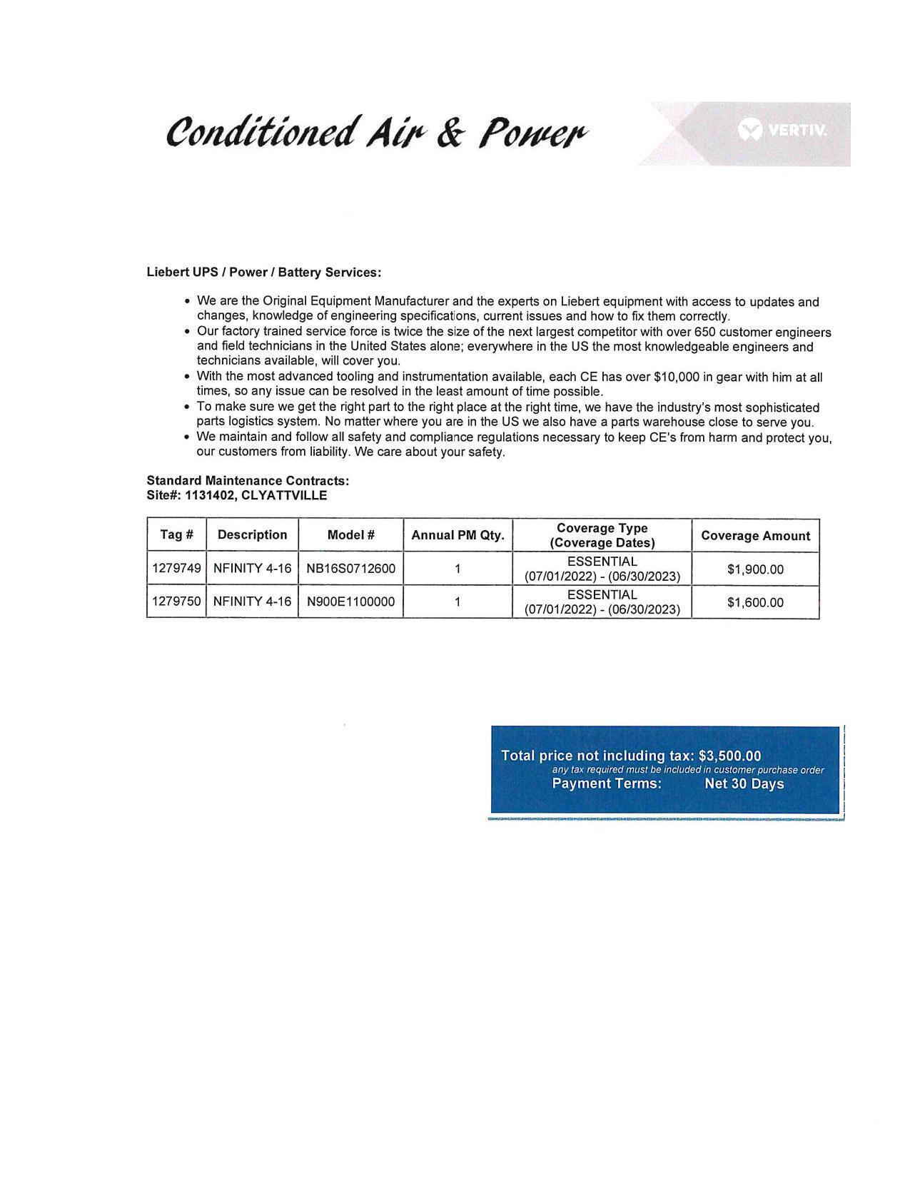 Clyattville, Conditioned Air & Power