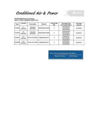 [Lowndes County 911, Conditioned Air & Power]