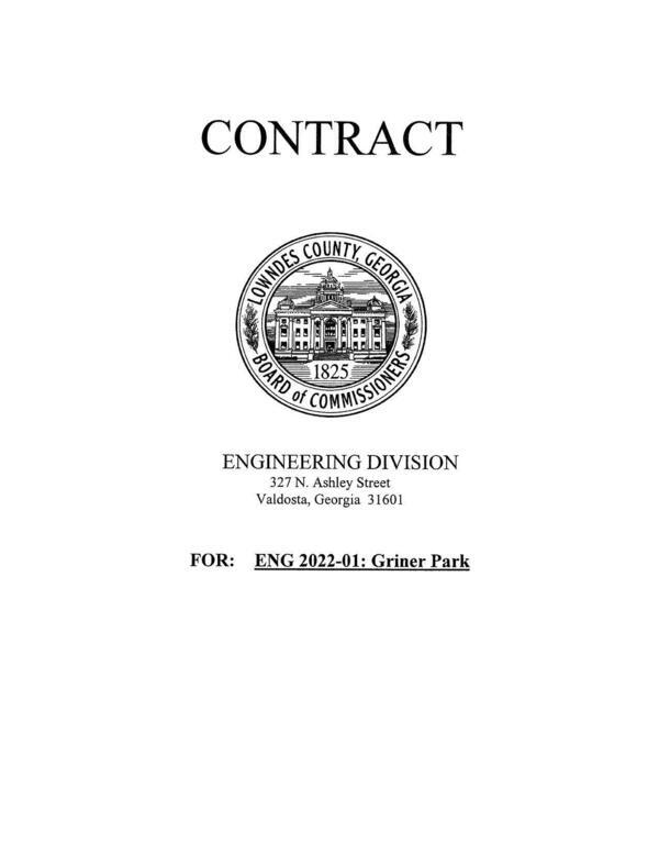 CONTRACT with Rountree Construction Company