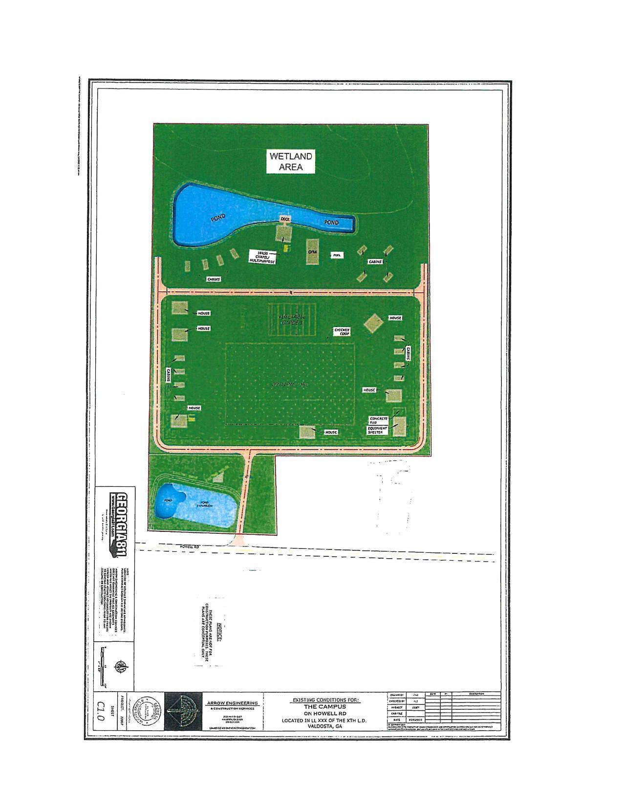 Map: Georgia 811 including wetland area