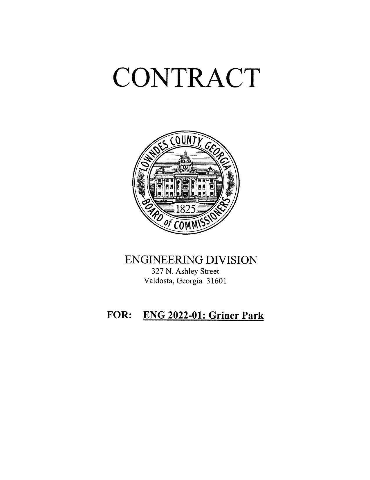 CONTRACT with Rountree Construction Company