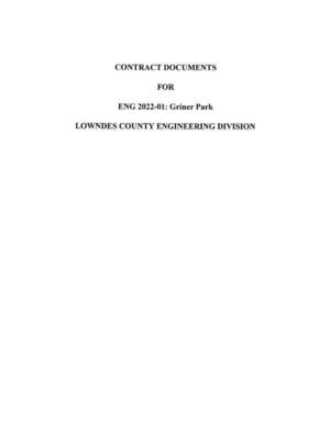 [CONTRACT DOCUMENTS FOR ENG 2022-01: Griner Park]