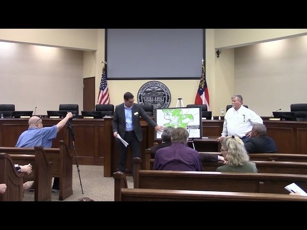 [Windstream presenter, map, Lowndes County officials]