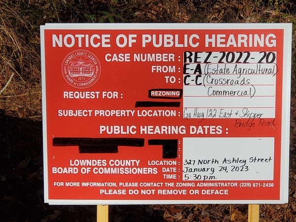 [Notice of Public Hearing, REZ-2022-20, E-A to C-C, 2023-01-24]