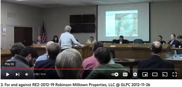 [Dr. Matthew Richard speaks against a rezoning for a Dollar General @ GLPC 2012-11-26]