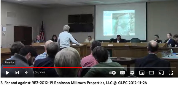 Dr. Matthew Richard speaks against a rezoning for a Dollar General @ GLPC 2012-11-26