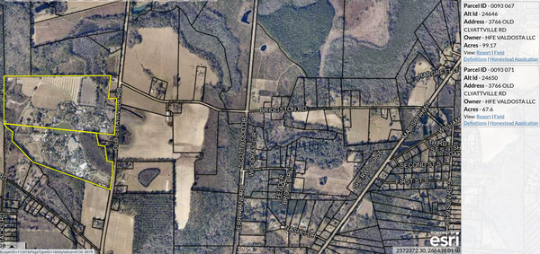 [Map: Wild Adventures and Briggston Road in Lowndes County Tax Assessors Map]