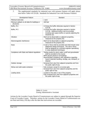 [5. The supplemental standards for industrial uses with nuisance features will apply please note below Table 4.03.20 (B). Standards for Industrial Uses with Nuisance Features.]