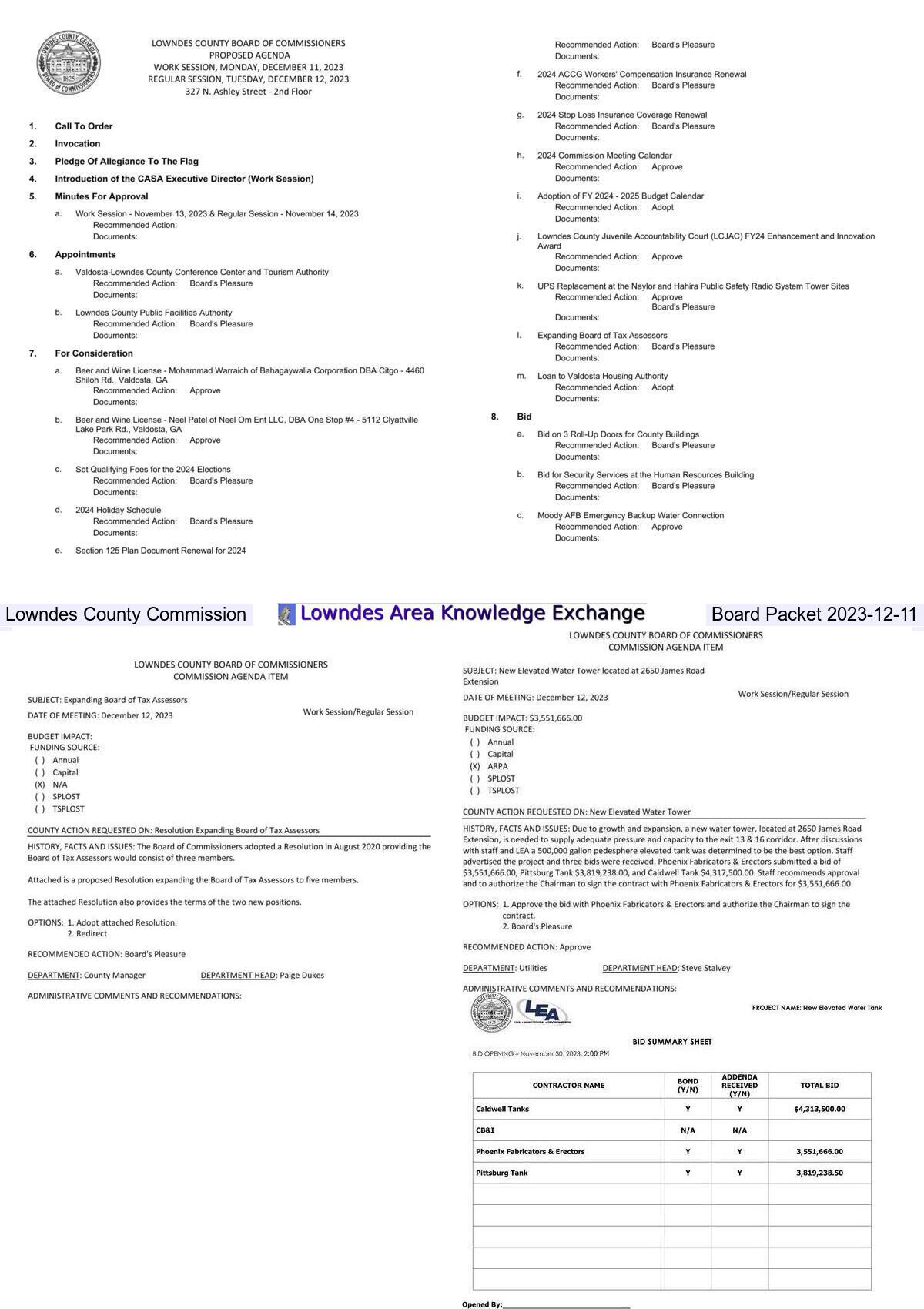 Collage, LCC Packet, 2023-12-11
