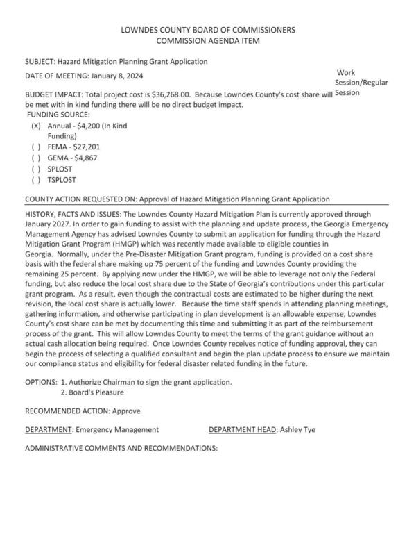 [BUDGET IMPACT: Total project cost is $36,268.00 to be paid in kind.]